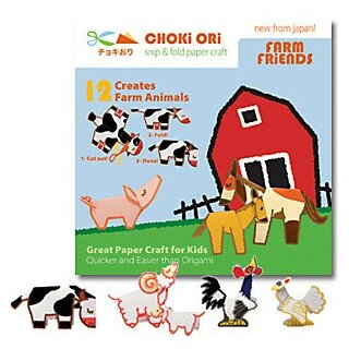 Choki-Ori Papier Bastel-Set Freunde vom Bauernhof