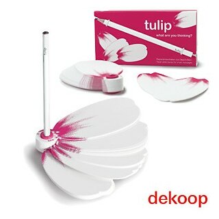 Dekoop Notizblock / Blütenblock Tulip mit Bleistift, Rubin - Rot