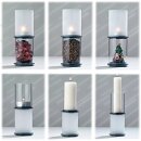 Deko Teelicht- und Kerzen-Ständer Take Two aus Glas